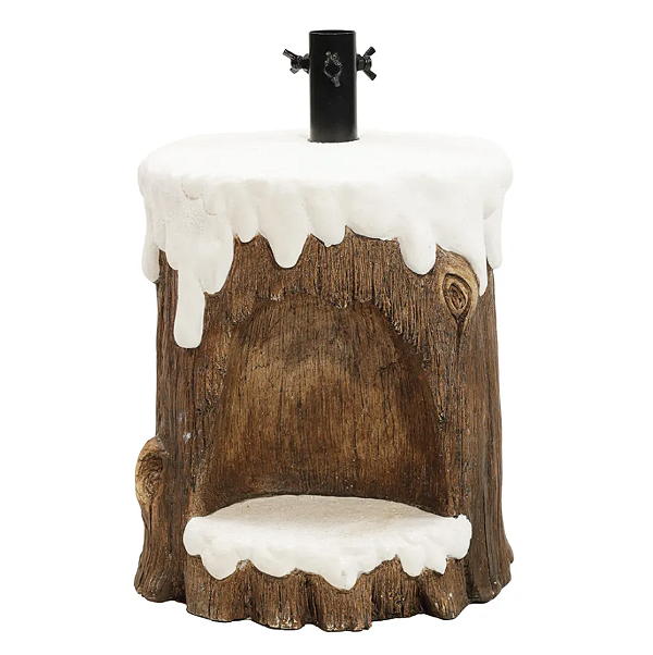 Base Para Árvore de Natal Tronco Nevado 44x32x31cm - Ref 3123260 Cromus