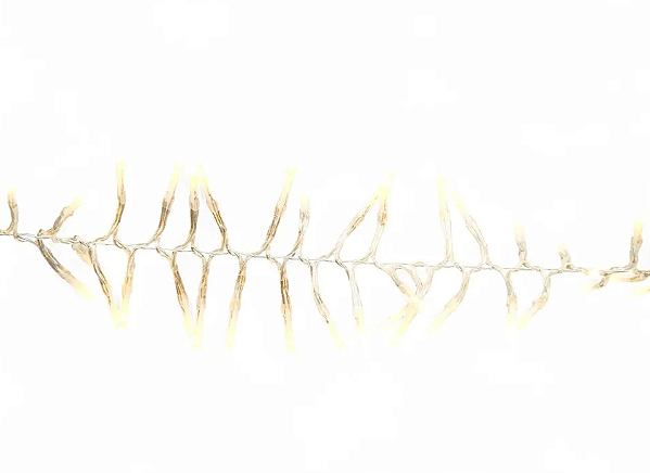 Cordão de Led 300 Lâmpadas Cluster Luz Amarela Fio Incolor 3 Metros Bivolt - Ref 1082443 Cromus