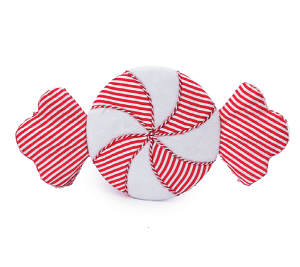Enfeite Pendurar Bala Gigante Listrada Vermelho e Branco 35x18x6cm - Ref 1007797 Cromus