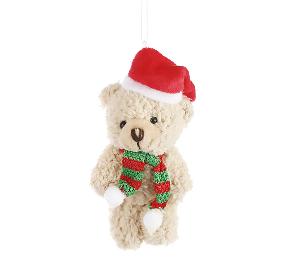 Enfeite Pendurar Mini Urso Pelúcia 13cm - Ref 1085724 Cromus