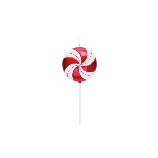 Enfeite de Pendurar Pirulito Vermelho e Branco Gigante 20x60cm - Ref 1203050 Cromus