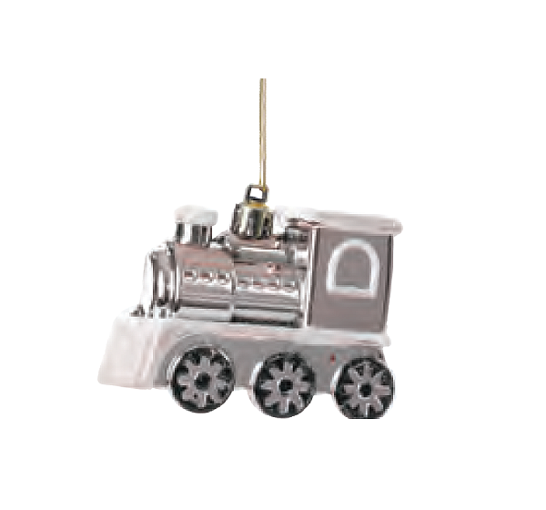 Enfeite Pendurar Trem Rose com Branco 5x5x1cm com 3Un - Ref 1027353 Cromus