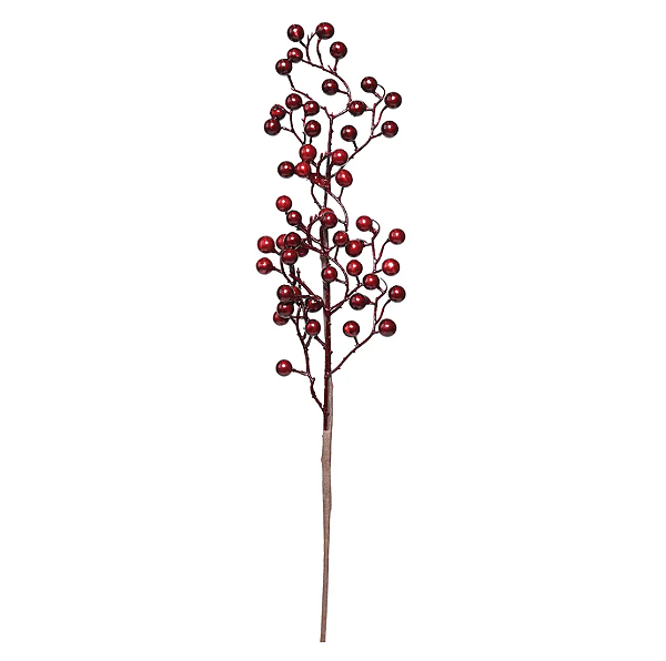 Galho de Natal Frutas Borgonha Metalizadas 58cm - Ref 3100058 Cromus