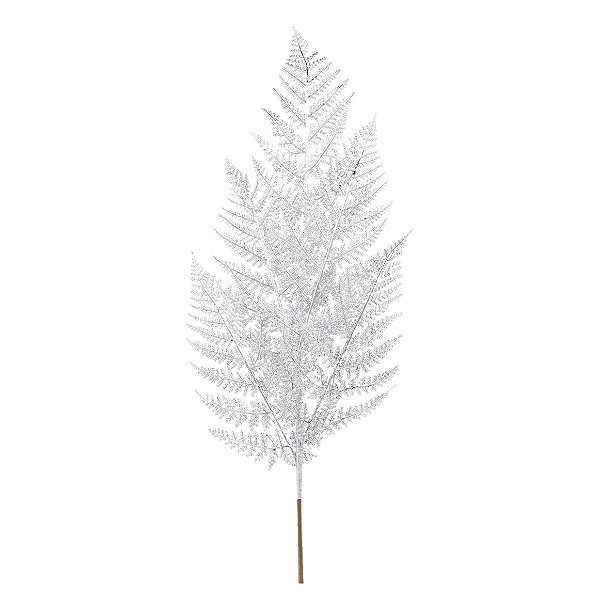 Galho de Natal Folhas de Samambaia Prata 70cm - Ref 1041402 Cromus