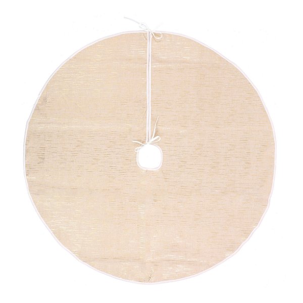 Saia Para Árvore de Natal 120cm Palha com Riscas Dourado Metalizado - Ref 1002653 Cromus Natal