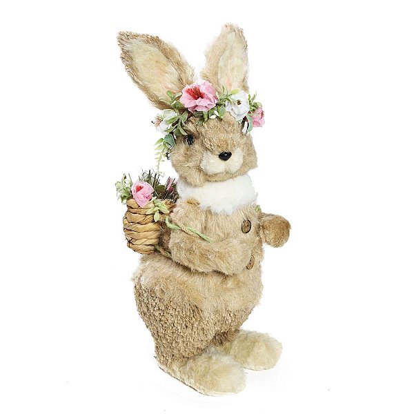 Coelha de Palha com Coroa de Flores e Cesta (Canolli) Cromus