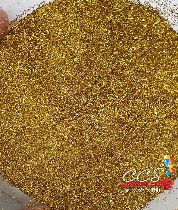 Glitter para Balão e Artesanatos Dourado 2 gramas