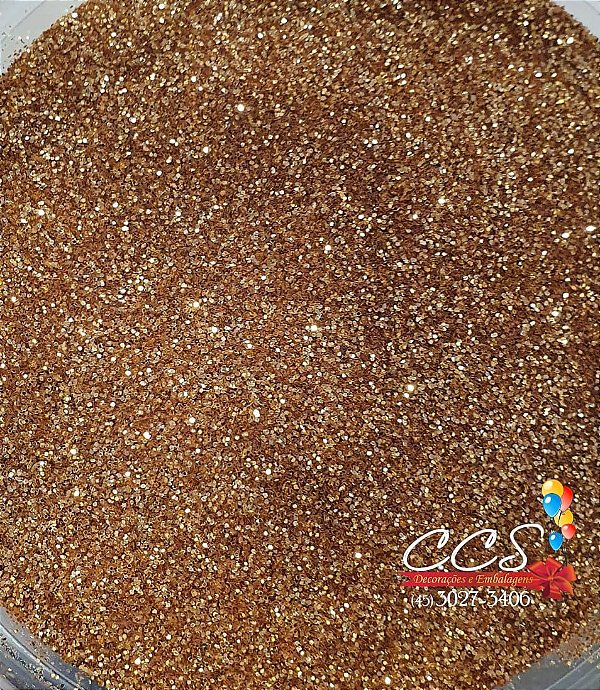 Glitter para Balão e Artesanatos Dourado Antigo 2 gramas