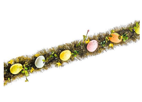 Trilho Barrado com Ovos Decorativos Decoração de Páscoa Cromus (Fondant)