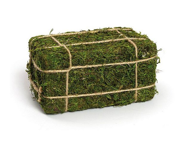 Fardo de Feno Verde Decorativo P21x11x14cm Cromus