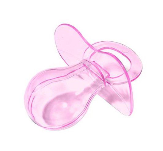 Chupeta Acrílica Translucida Rosa para Lembrancinha c/ 5 Un Chá de Bebê - Revelação
