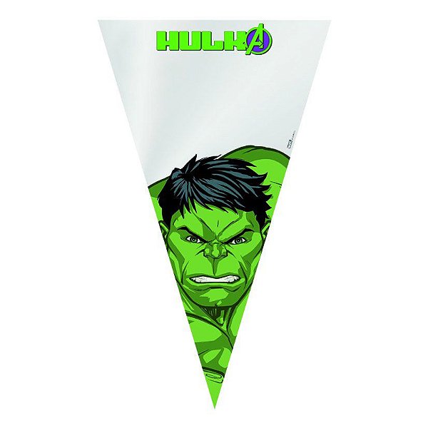 Cone para doces Festa Hulk - 18x30cm - 50 unidades - Cromus 11600021