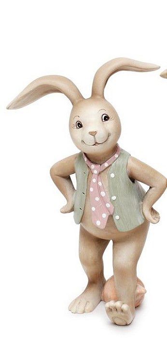 Coelho em Pé de Resina com Gravata - Cromus - 1827126