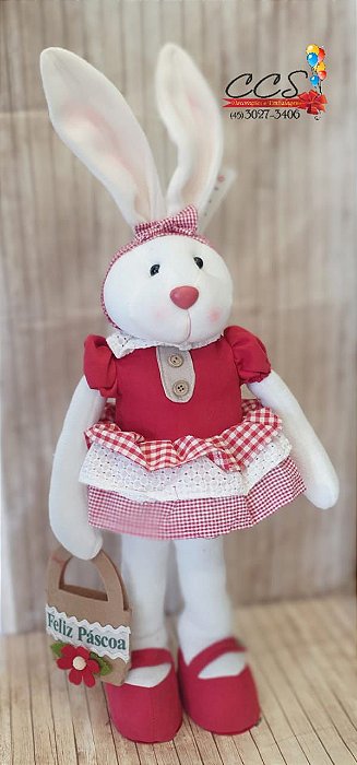 Coelha de Páscoa em pé com Bolsa na Mão (Goiabinha) 1822452 Cromus