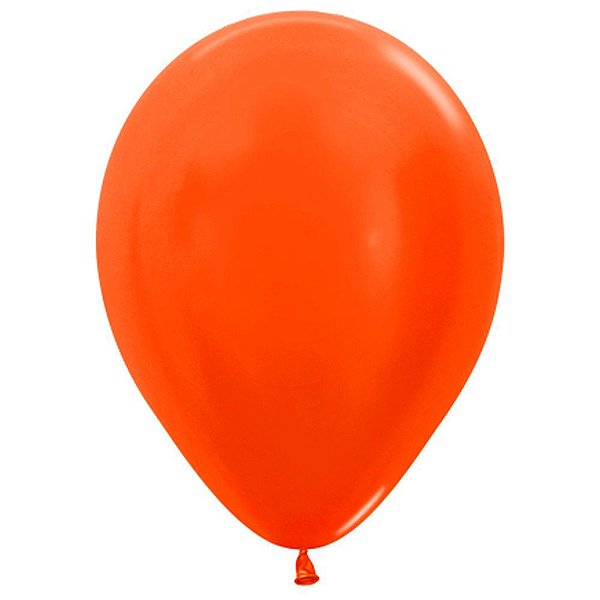 Balão Latex Metal 12 Polegadas Laranja Pacote com 50un SEMPERTEX Cromus 39001253