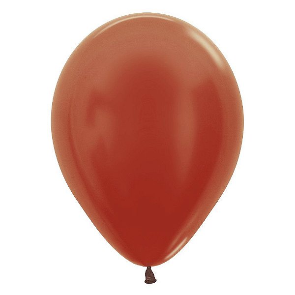 Balão Latex Metal 12 Polegadas Cobre Pacote com 50un SEMPERTEX Cromus 39001203