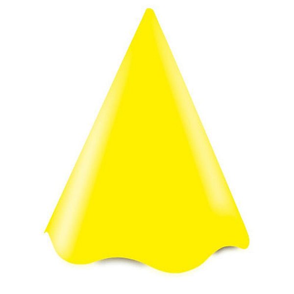 Chapéu de Aniversário Papel Amarelo Liso 8 un - Silver
