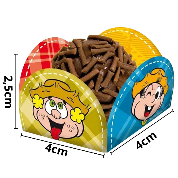 Porta Forminha para Docinhos Chico Bento Fazenda com 40 Unidades - Promo Festcolor