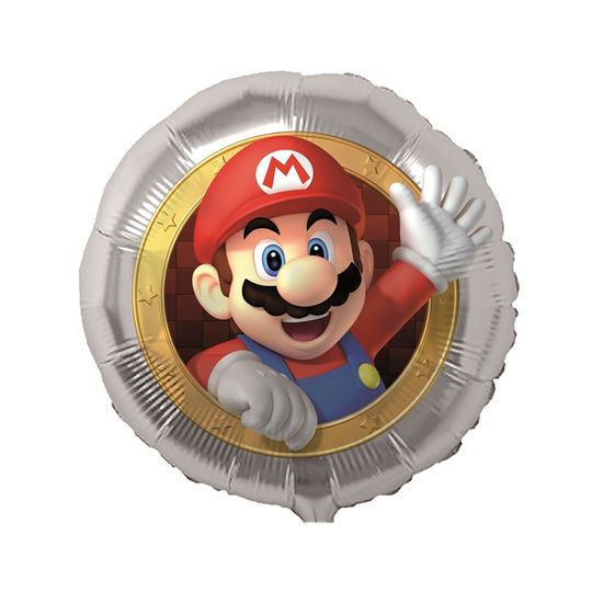 Balão Metalizado Microfoil Redondo Super Mario Bros 18 Polegadas C/01 UN Cromus 29002632