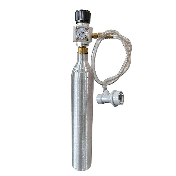 Kit Cilindro 400g Sodastream  (com mini reguladora profissional + ball lock gás + mangueira)