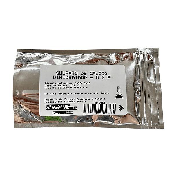 Sulfato de CÁLCIO Alimentício - 100g