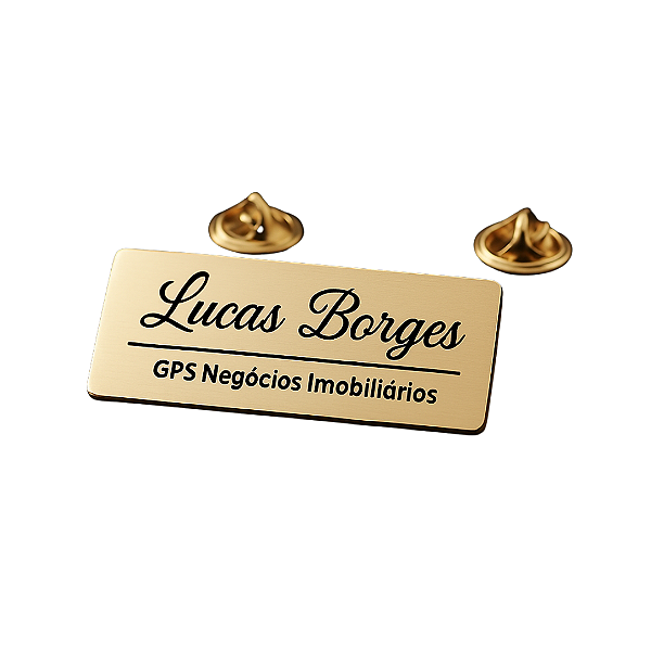 Broche em placa personalizado com resina
