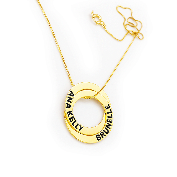 Colar 2 ou 3 elos com nome personalizado