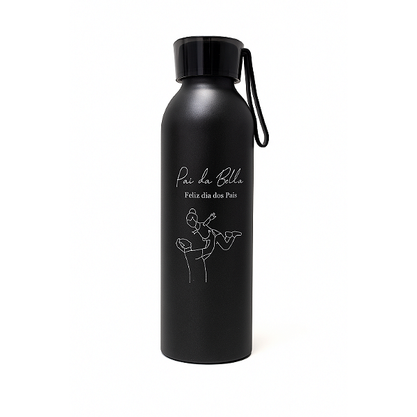 Garrafa squeeze preta personalizada