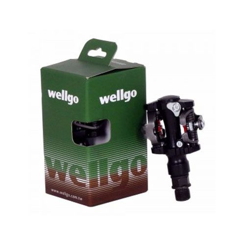 Pedal Wellgo M919 MTB SPD Clipless de Encaixe em Aluminio Preto