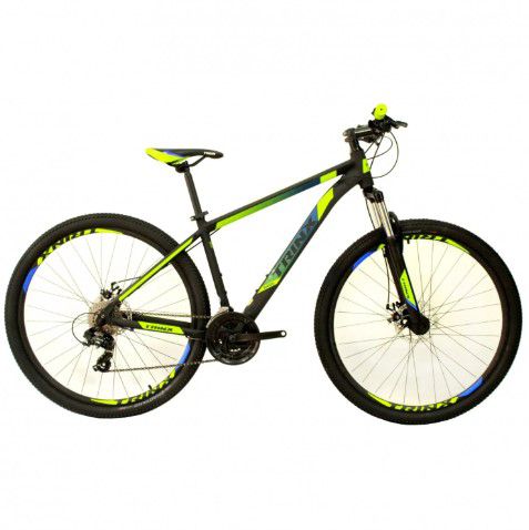 Bicicleta Trinx M100 pro Verde Azul Preto Tam 17 - DuRaaf Bike - Bicicleta  e acessórios