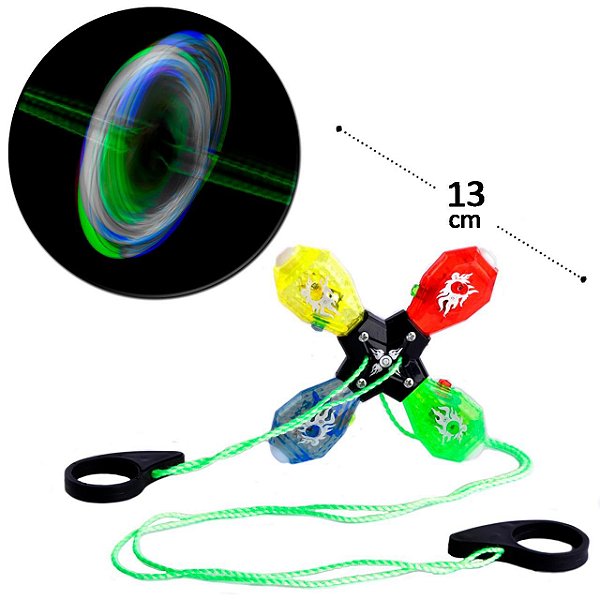 Brinquedo Puxa e Gira com Luz  Vai e Vem  Divertido Fidget spinners  Anti Stress Ansiedade