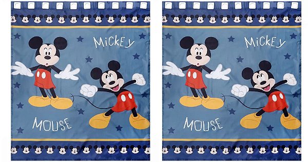 Cortina Infantil Mickey Mouse Disney Oficial 160x280 2 Peças