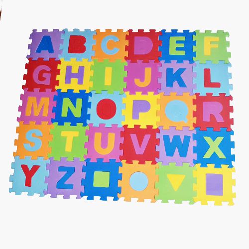 30pcs alfabeto  crianças jogar tapete brinquedo educativo tapetes de eva 6cm X 6cm Mini quebra cabeça