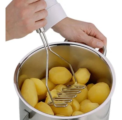 Espremedor de Aço Inoxidável Ondulado de Batatas/Frutas/Legumes para Cozinha