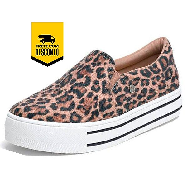 Tênis Feminino Flatform Elástico Via Marte 21.3108 Casual Dia a Dia