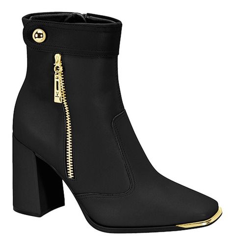 Bota Feminina Vizzano Cano Médio Salto Médio Grosso Dourado