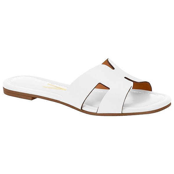 Rasteira Tamanco Feminina Vizzano Modelo H Fashion Branco