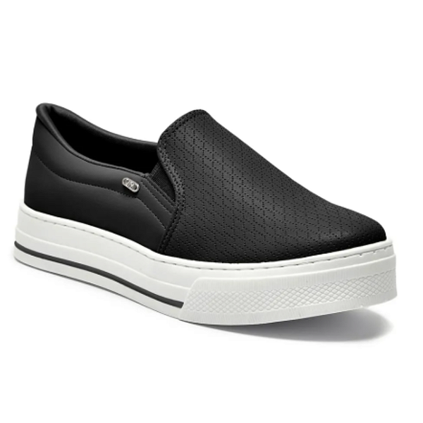 Tênis Feminino Via Marte Anabela Slip On Elástico Plataforma