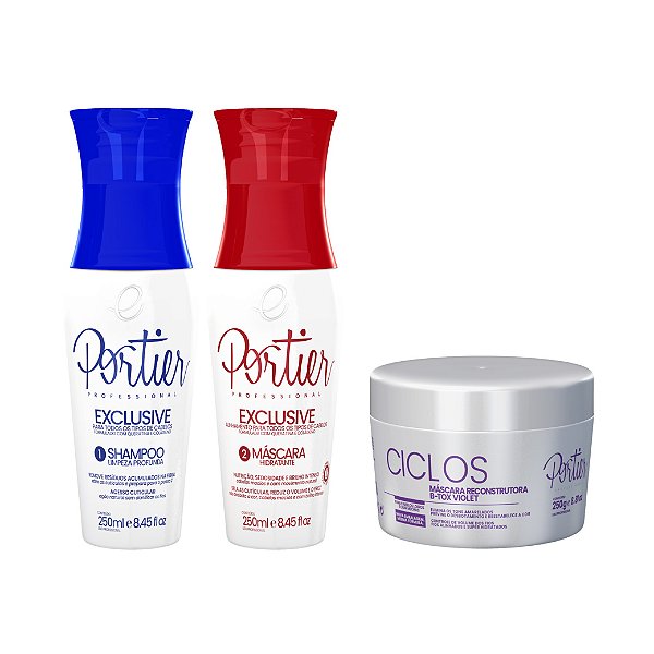 Portier Exclusive Kit 250ml + Portier Ciclos B-Tox Violet 250g