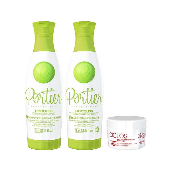 Portier Cocoliss - Kit Duo 1000ml + Portier Ciclos B-Tox Mask 250g