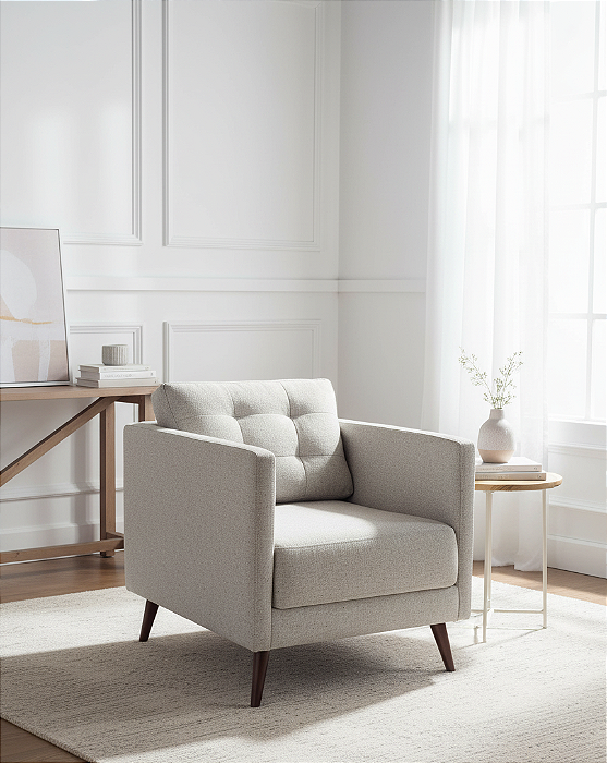 Poltrona Moscova - Tecido Rústico 100% Algodão