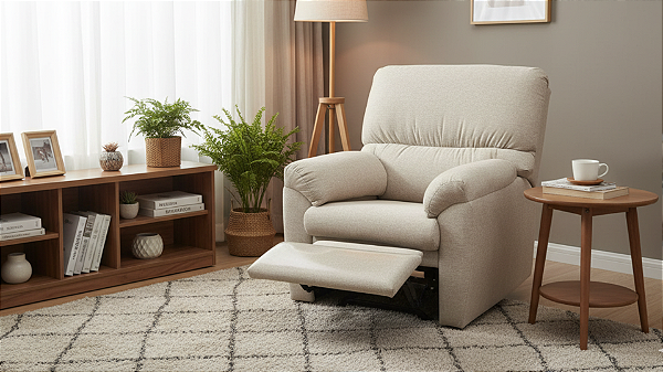 Poltrona Lord - Linho Sintético Creme