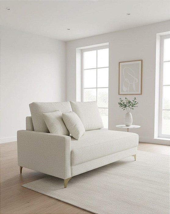 Sofá Grow (1 braço) - Tecido Estilo Linho Cru