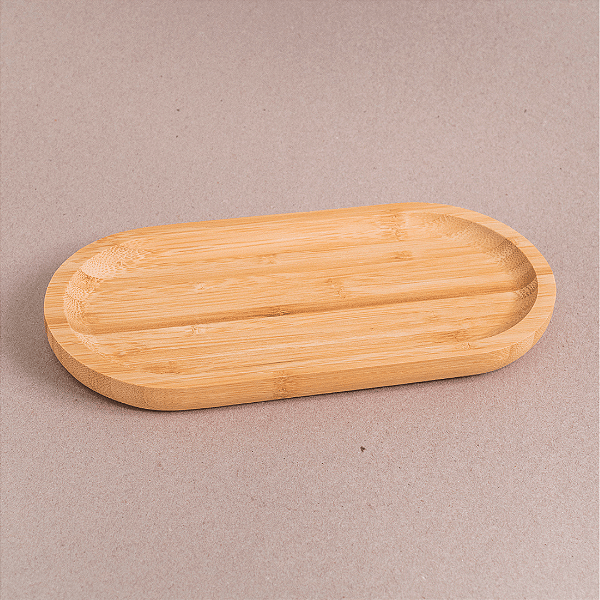 Bandeja Oval Nature 28cm x 12cm x 1,5cm Bambu - Lyor