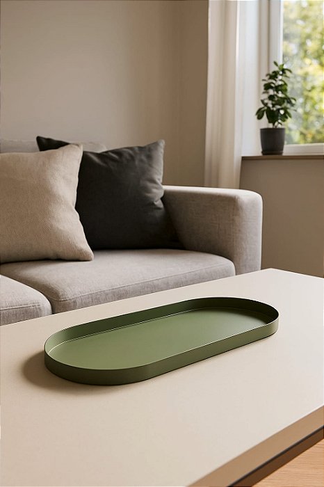 Bandeja Oval 30x10cm Metal