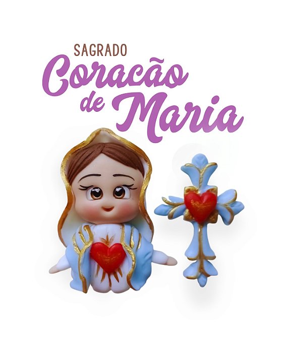 Kit para terço - Sagrado Coração de Maria