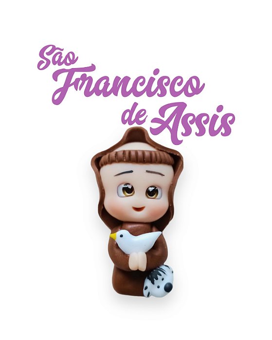 Aplique para chaveiro - São Francisco de Assis