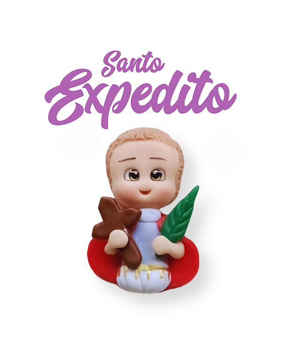 Aplique para chaveiro - Santo Expedito