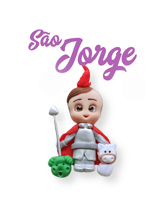 Aplique para chaveiro - São Jorge