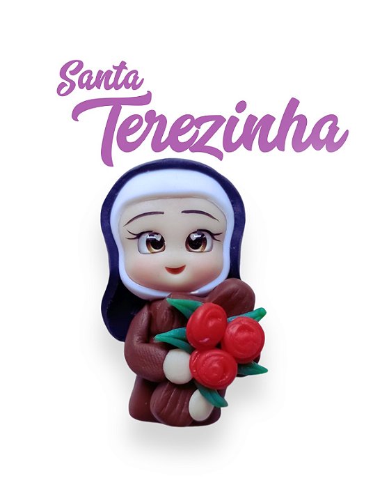 Aplique para chaveiro - Santa Terezinha